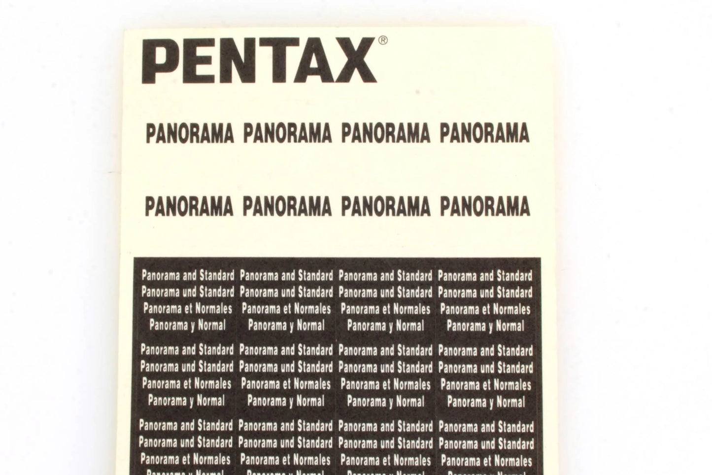 Pentax Panorama Film Stickers