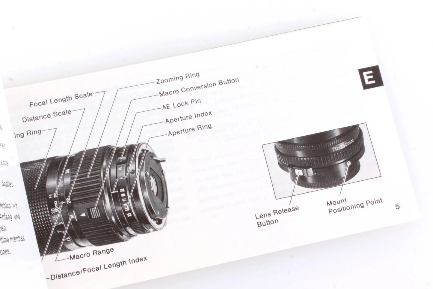 Canon FD Lenses Varied Instructional booklets, Lot of 7