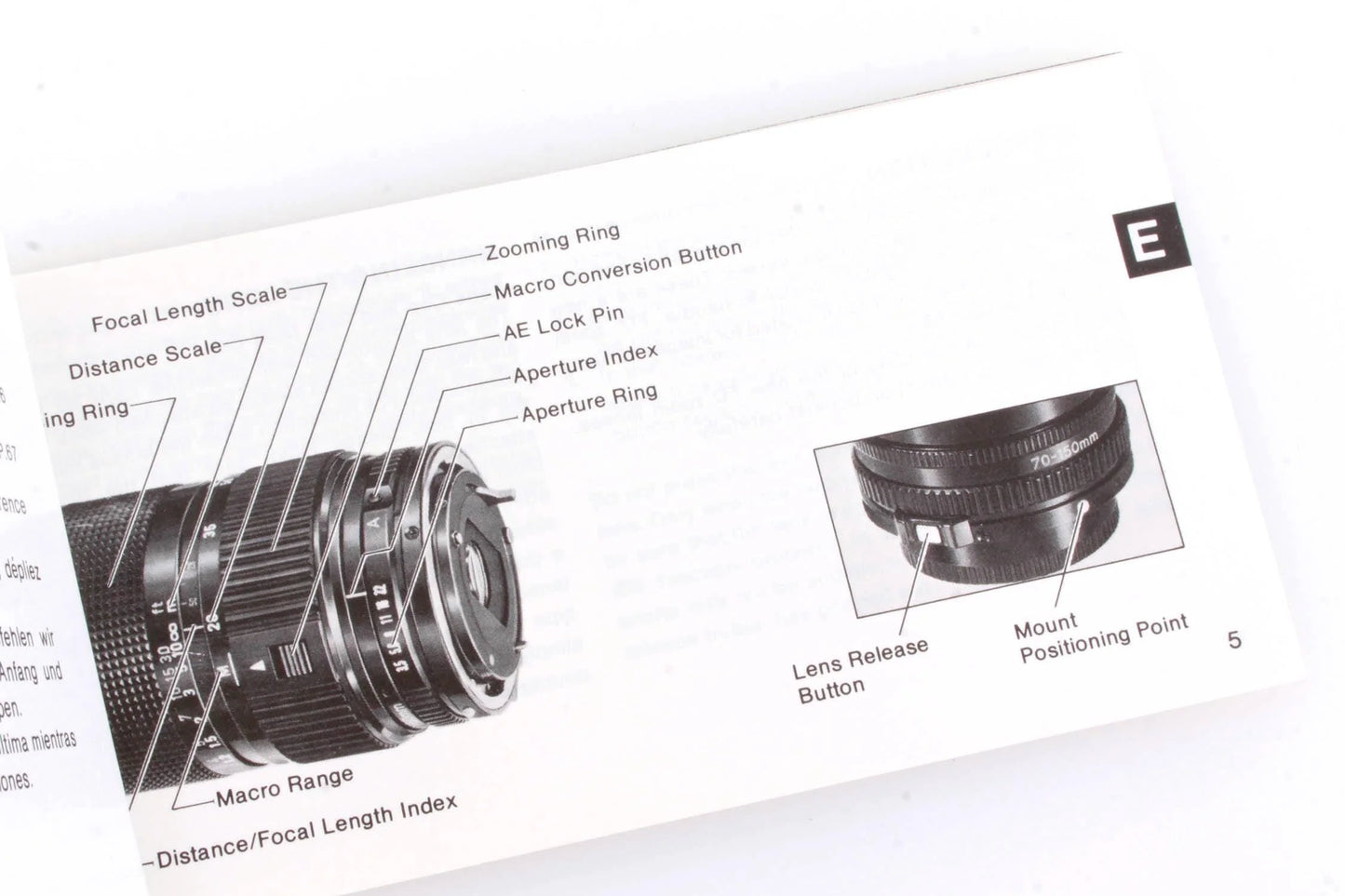 Canon FD Lenses Varied Instructional booklets, Lot of 7