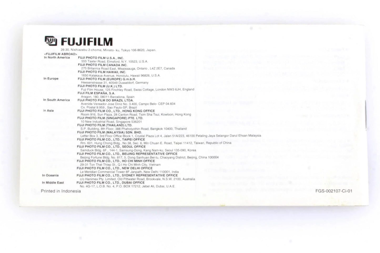 Fujifilm Discovery S1200 Zoom Date Owners Manual