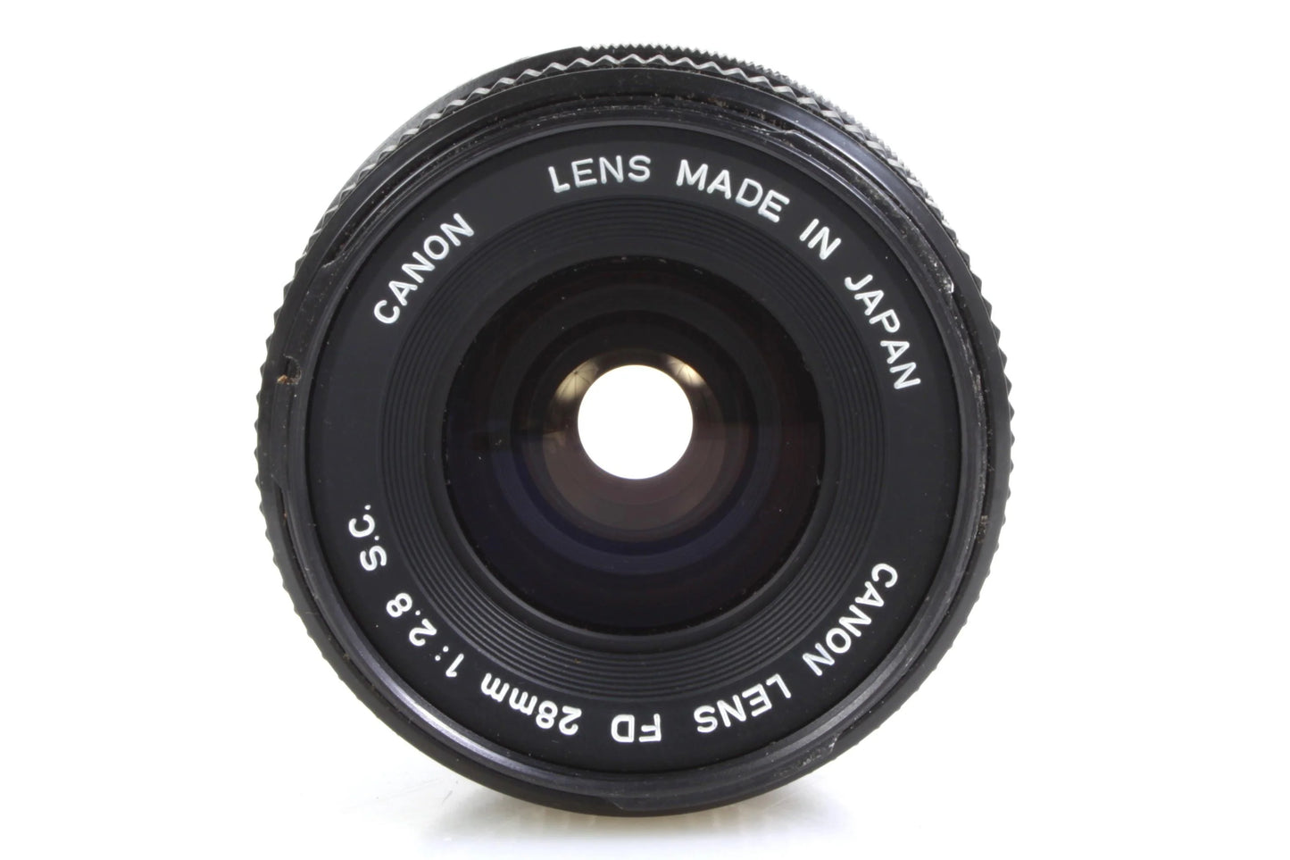 Vintage Canon FD 28mm 2.8 S.C. Prime Wide Angle Lens w/ Hood & Caps
