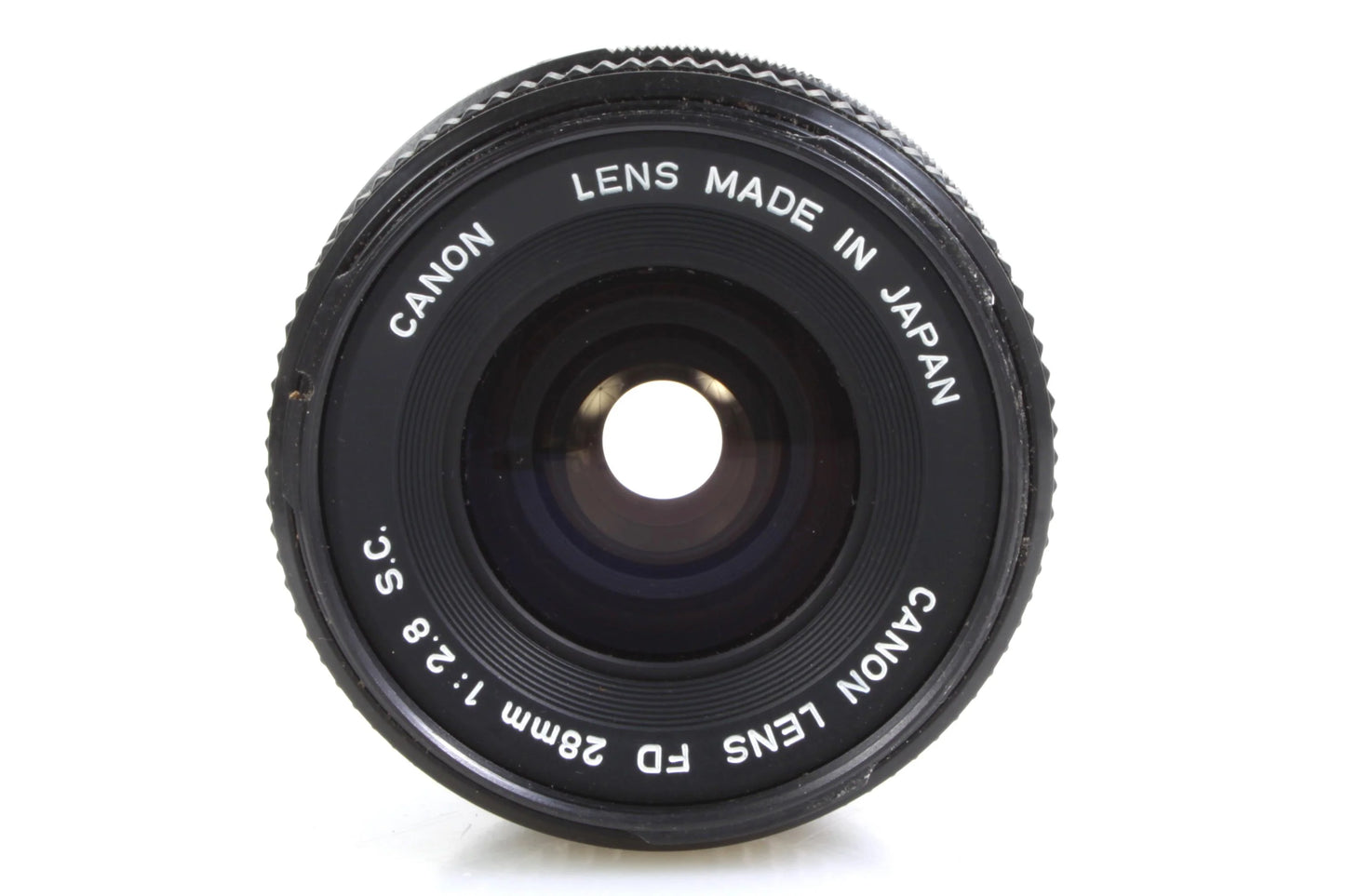 Vintage Canon FD 28mm 2.8 S.C. Prime Wide Angle Lens w/ Hood & Caps