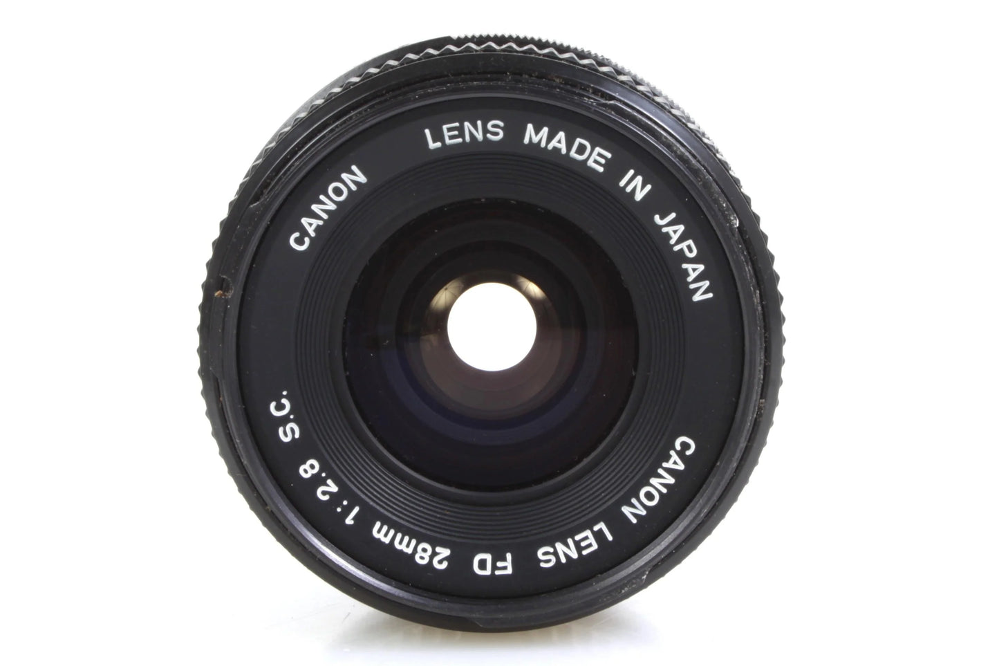 Vintage Canon FD 28mm 2.8 S.C. Prime Wide Angle Lens w/ Hood & Caps
