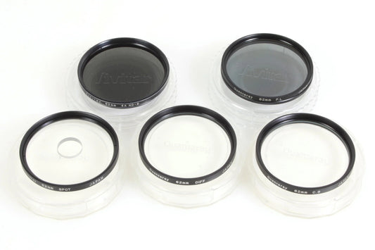 62mm Filters (5) Special Effect, Polarizer, ND 4X, Diffuser, Center Spot, Star