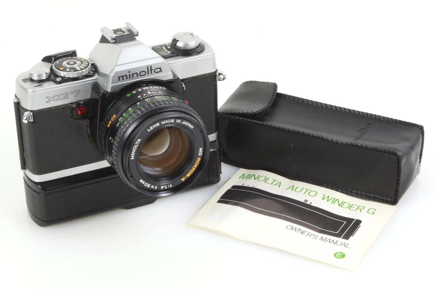 Minolta XG7 35mm Camera w/ 50mm 1.4 Rokkor Lens & Power Winder