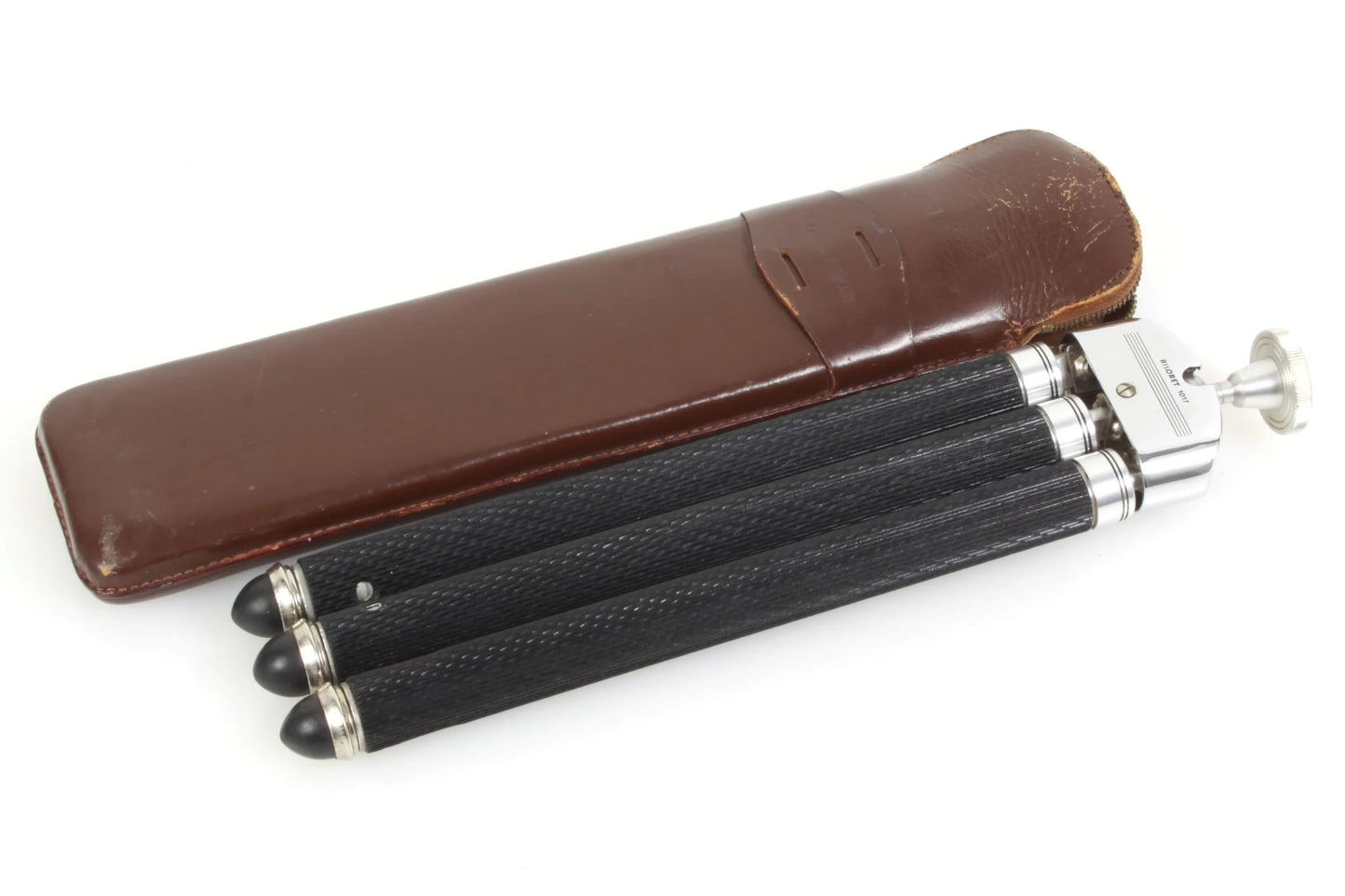 Vintage Travel Tripod w/ Leather Case 1960s Germany