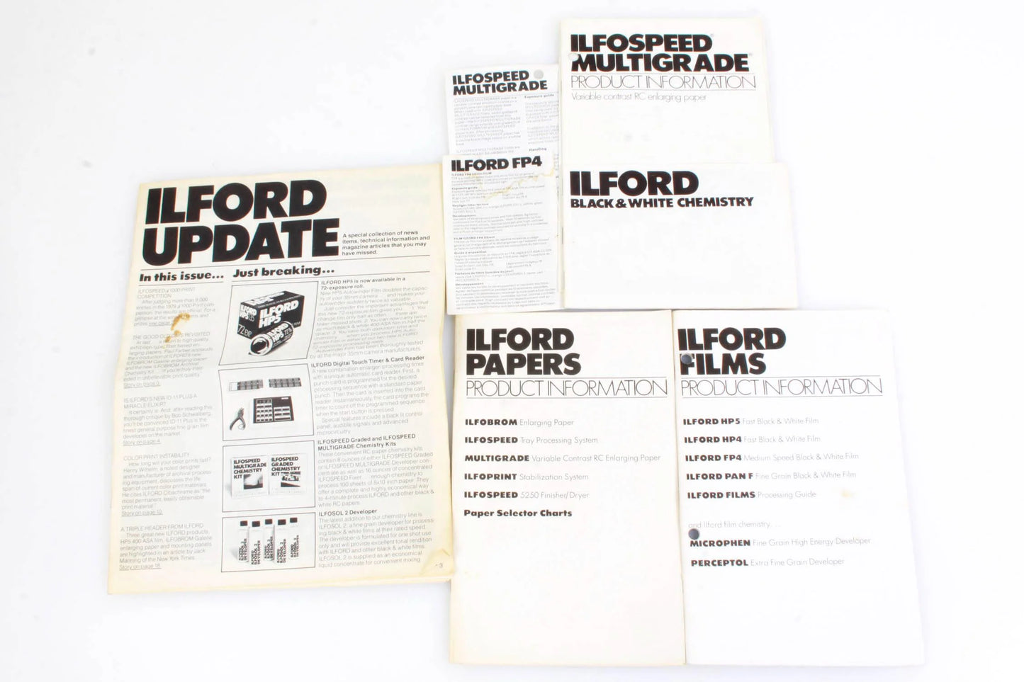 Various Ilford Product Guides