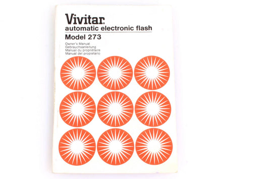 Vivitar Flash Model 273 Manual