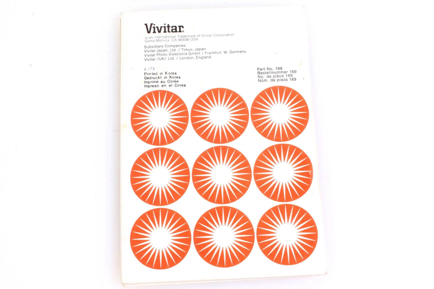 Vivitar Flash Model 273 Manual