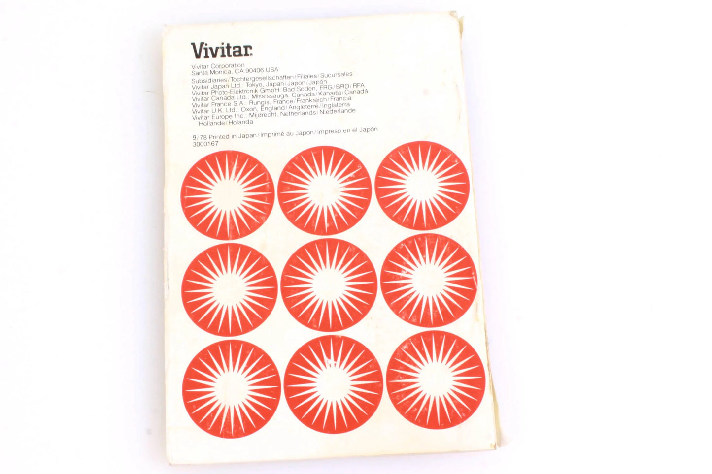 Vivitar 283 Flash Unit Manual