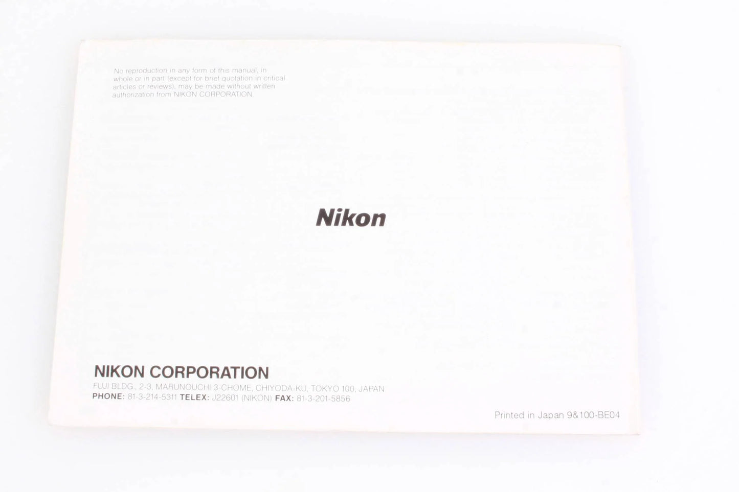 Nikon SB-24 Flash Manual