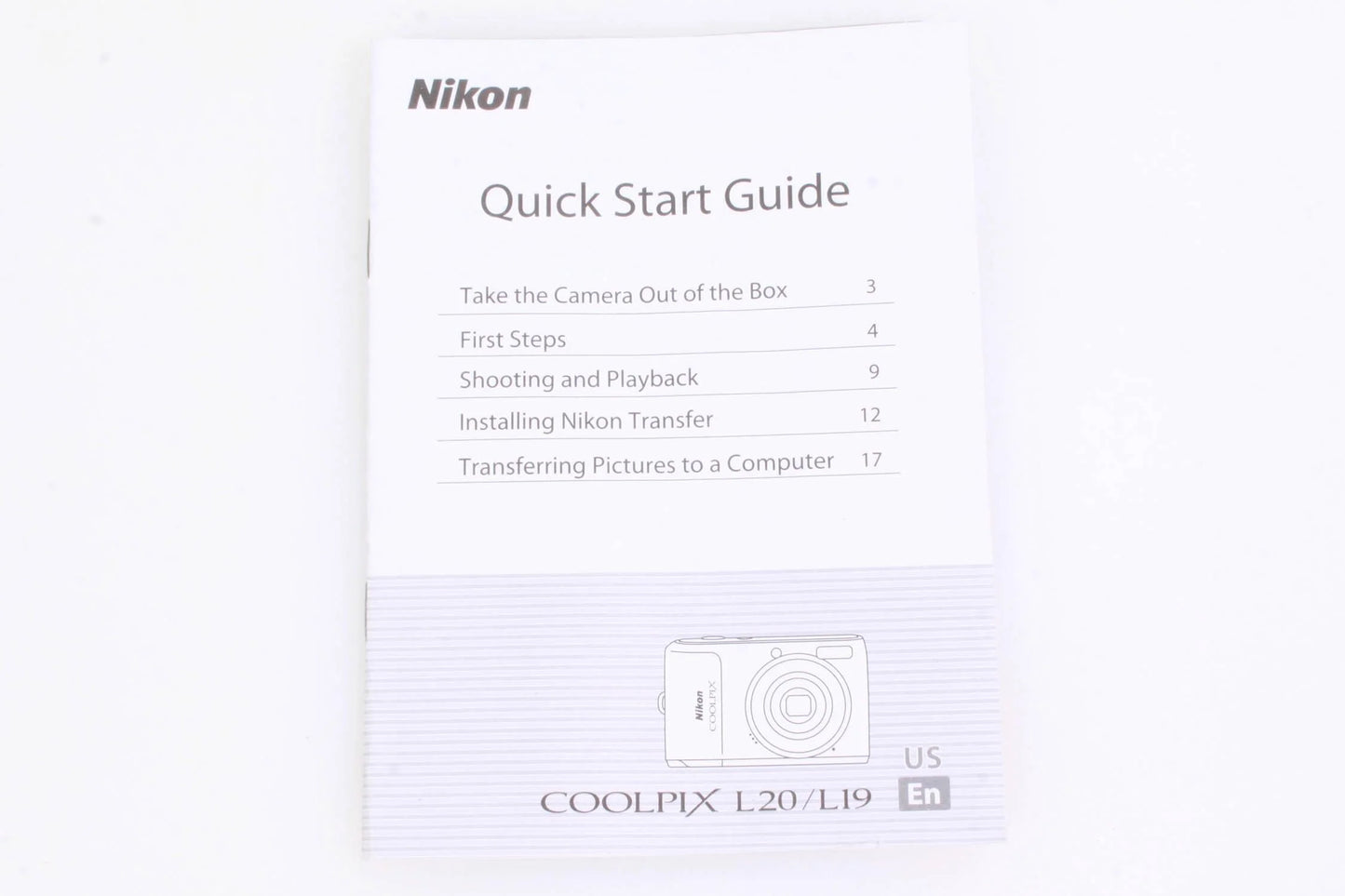 Nikon Coolpix L20/L19 Camera Manual