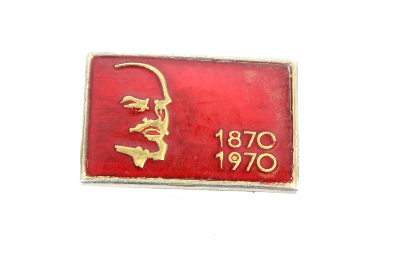 Red Lenin Flag Pin