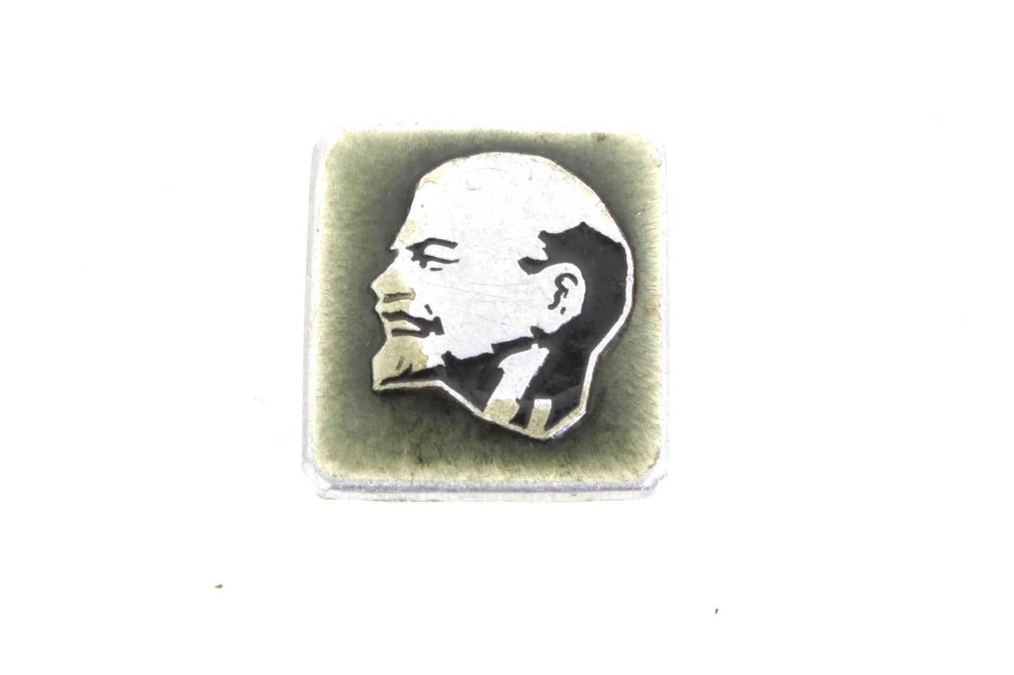 Square Lenin Portrait Pin
