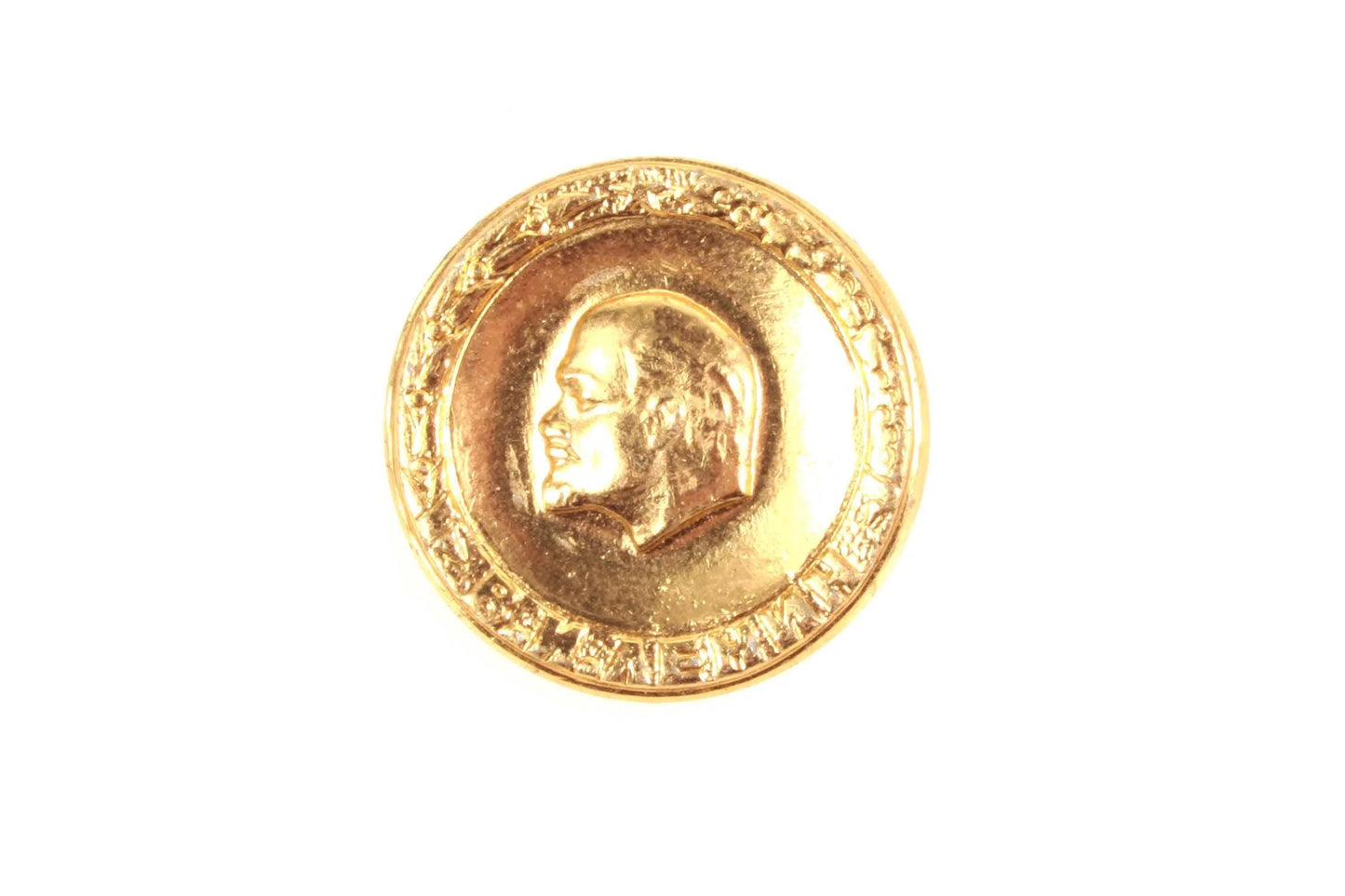 Bronze Circle Lenin Pin