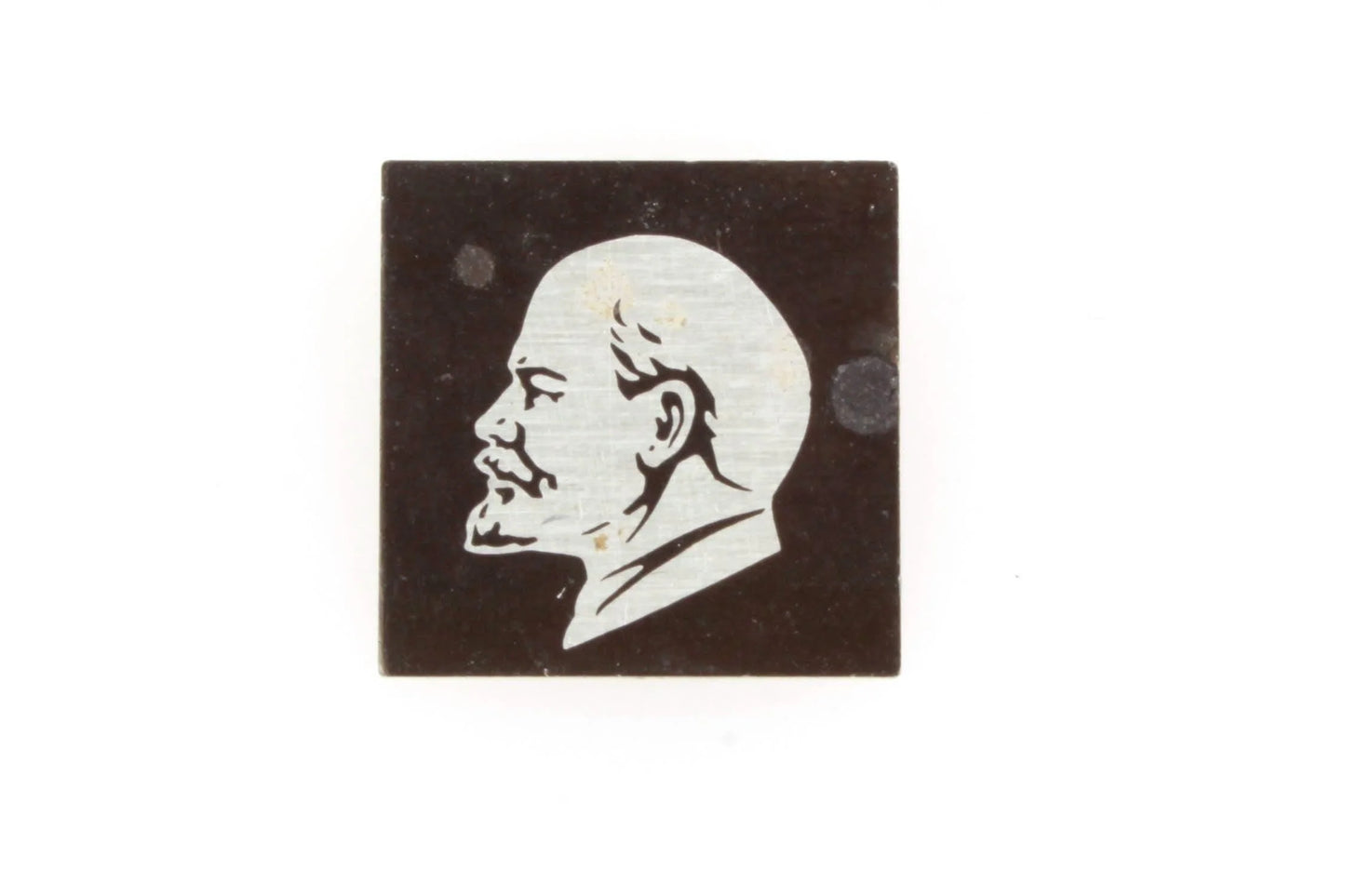 Black and Silver Lenin Portrait Pin