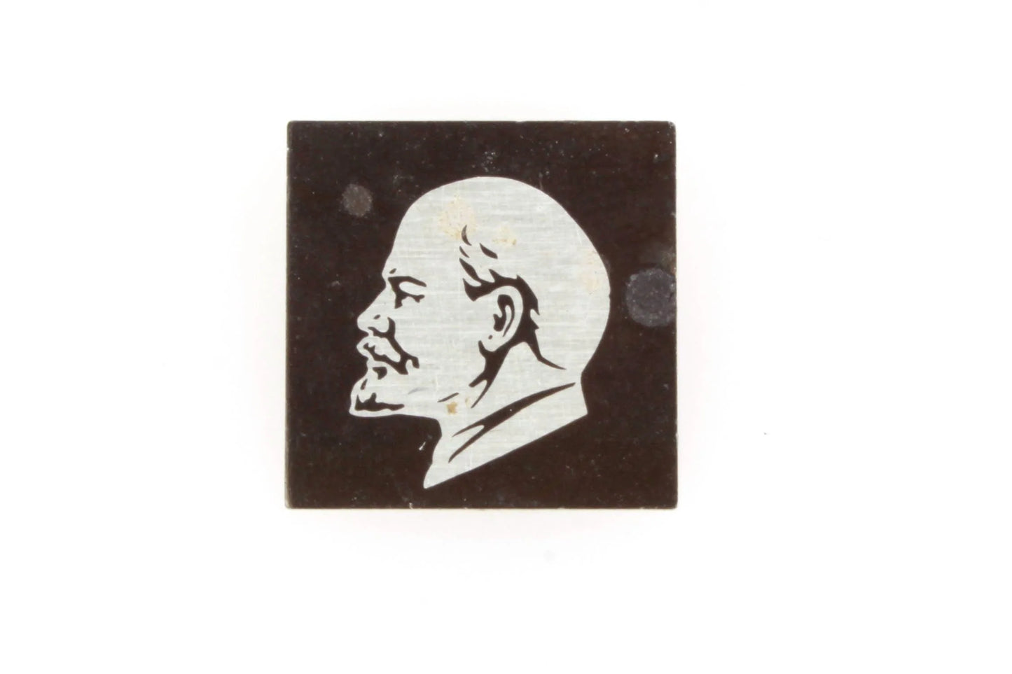 Black and Silver Lenin Portrait Pin