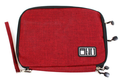 Vintage Maroon Electronics Bag