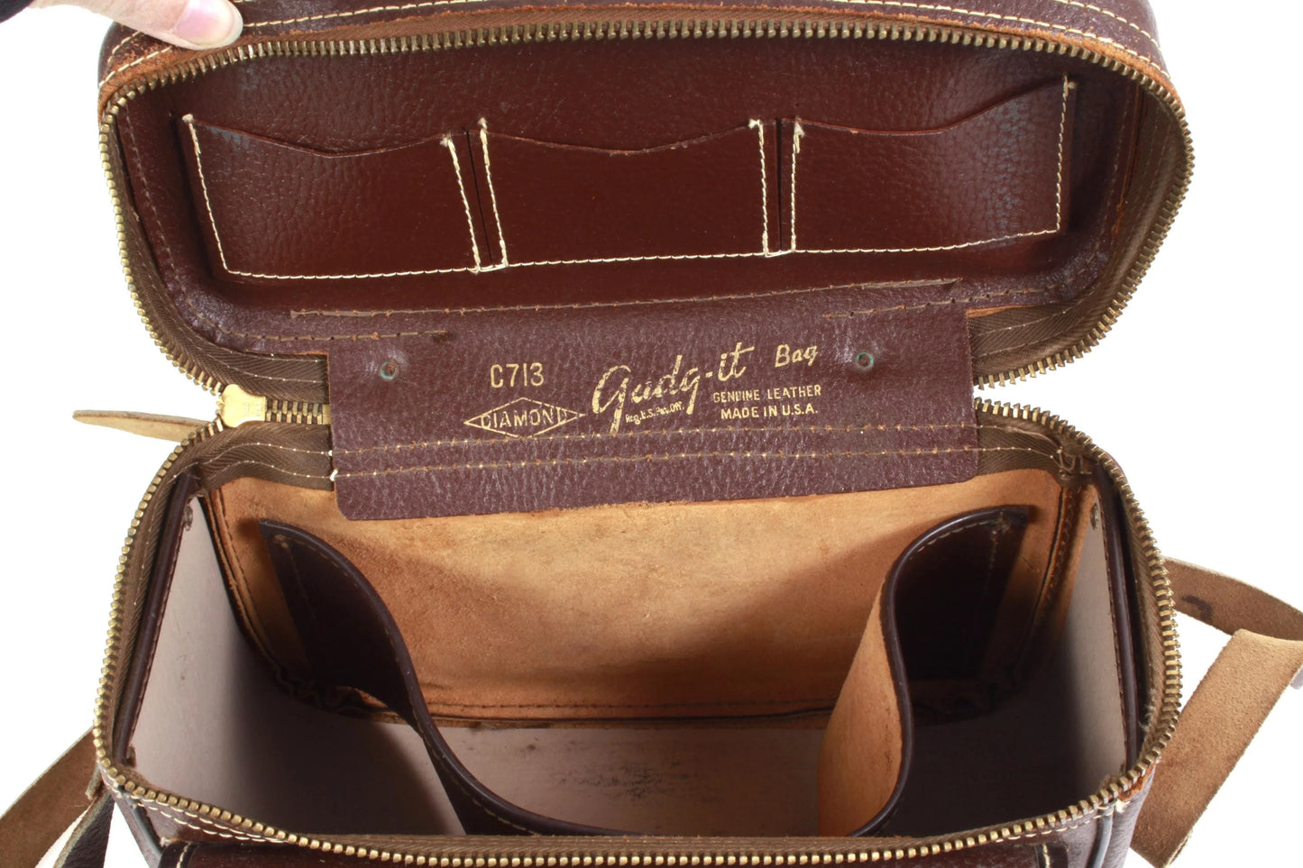 Vintage Camera Bag 1950s Leather