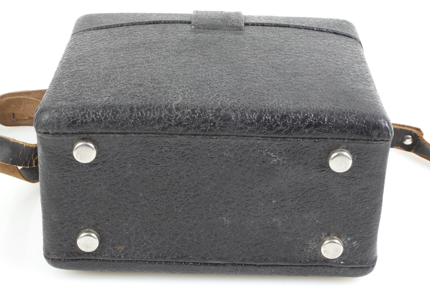 Camera Case Hard 1950s w/ Leather Strap