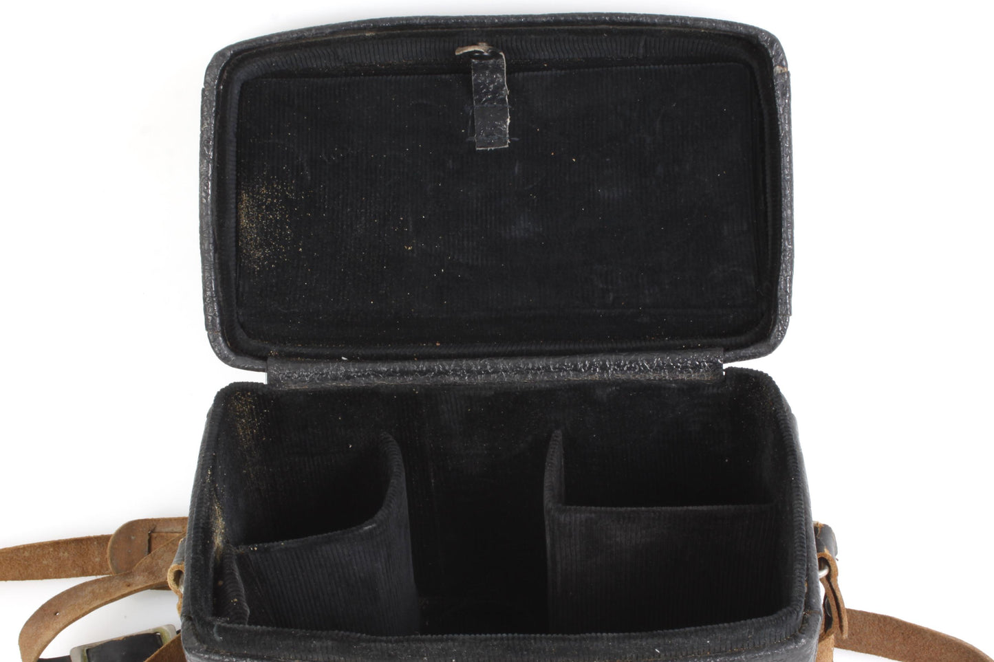Camera Case Hard 1950s w/ Leather Strap