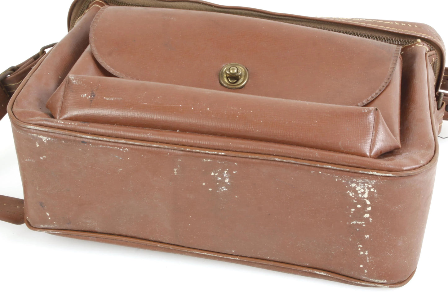 Camera Bag 1950s Brown w/ Eastern Airlines Customs Sticker