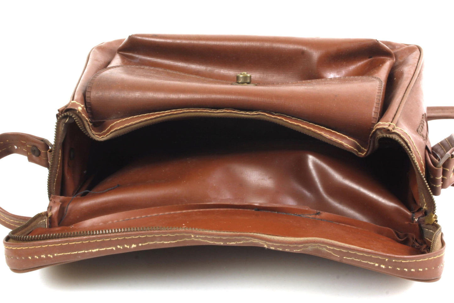 Camera Bag 1950s Brown w/ Eastern Airlines Customs Sticker