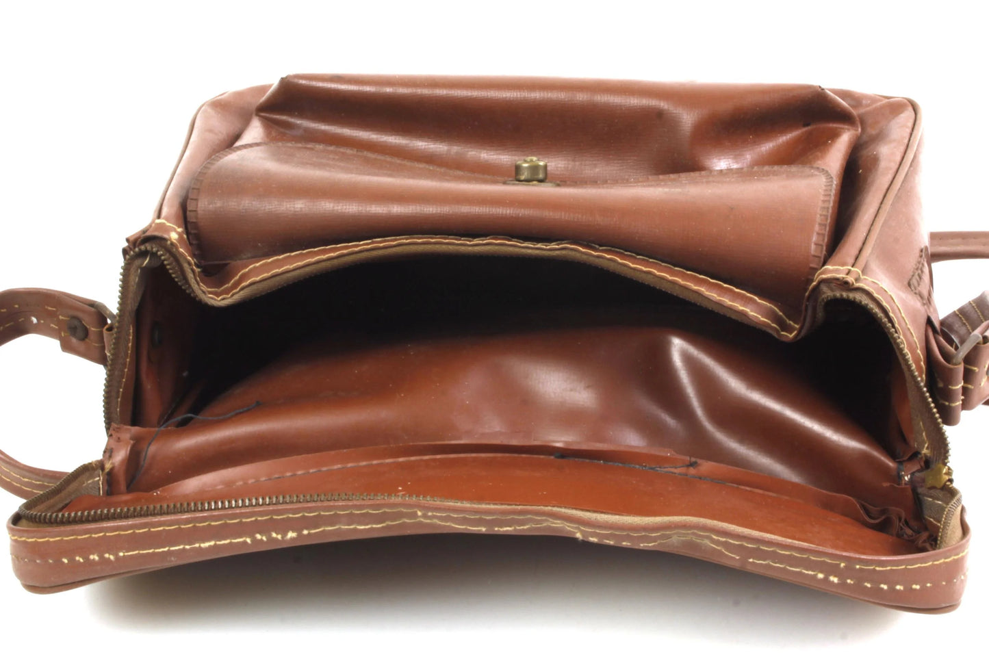 Camera Bag 1950s Brown w/ Eastern Airlines Customs Sticker
