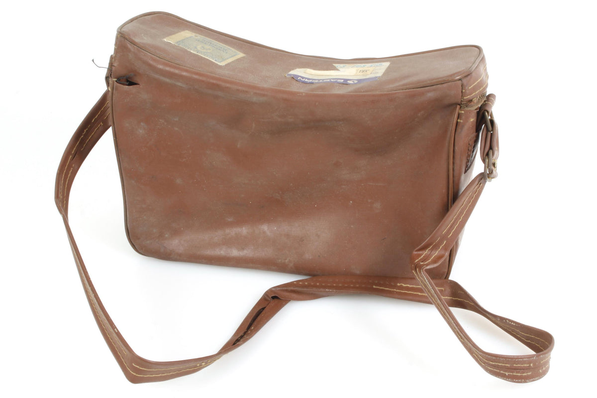 Camera Bag 1950s Brown w/ Eastern Airlines Customs Sticker