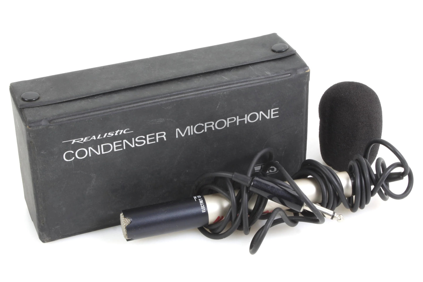 Realistic Electret Condenser Microphone Mic in Case w/ Windscreen Hinzman