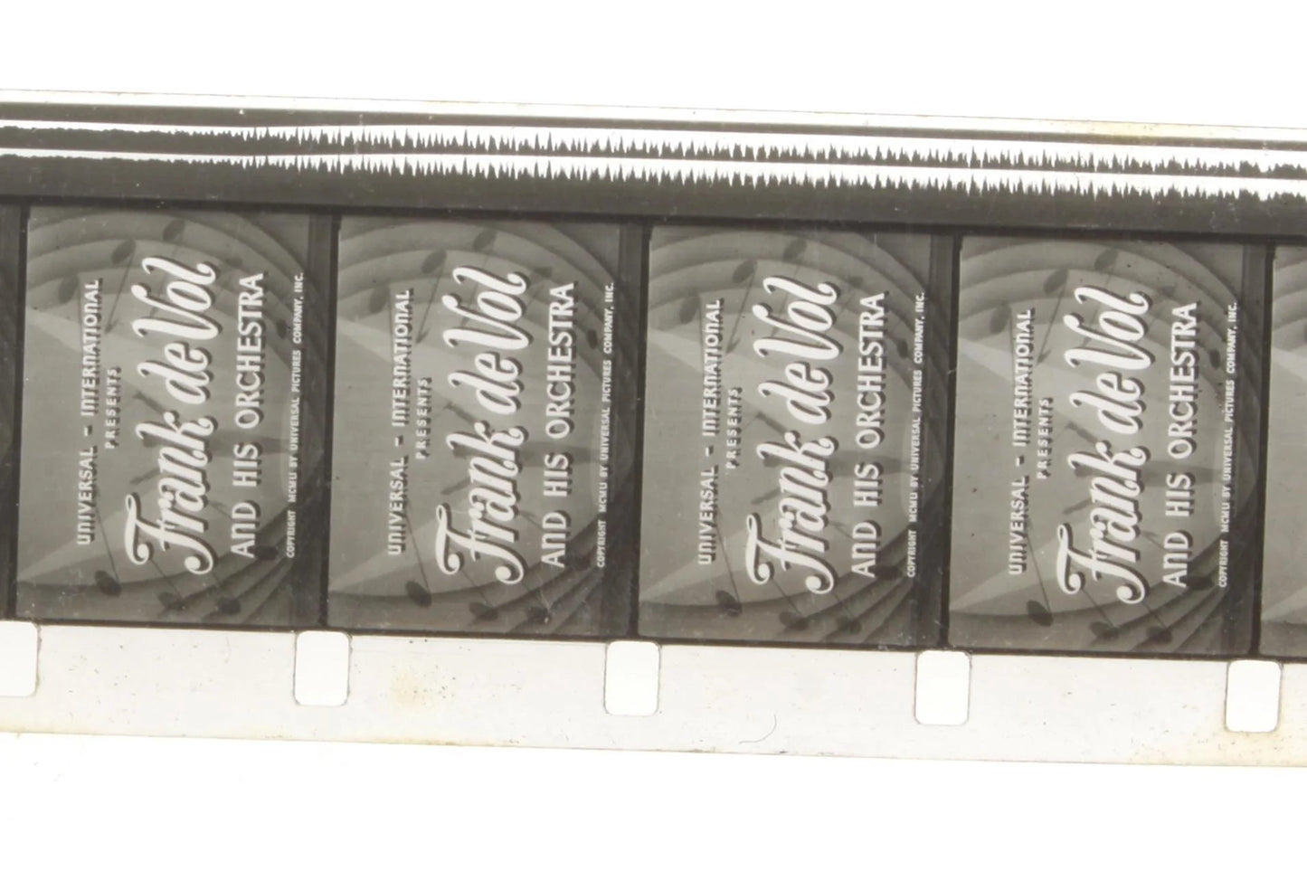 Frank DeVol & His Orchestra 16mm Movie B+W Vintage Universal International Pictures