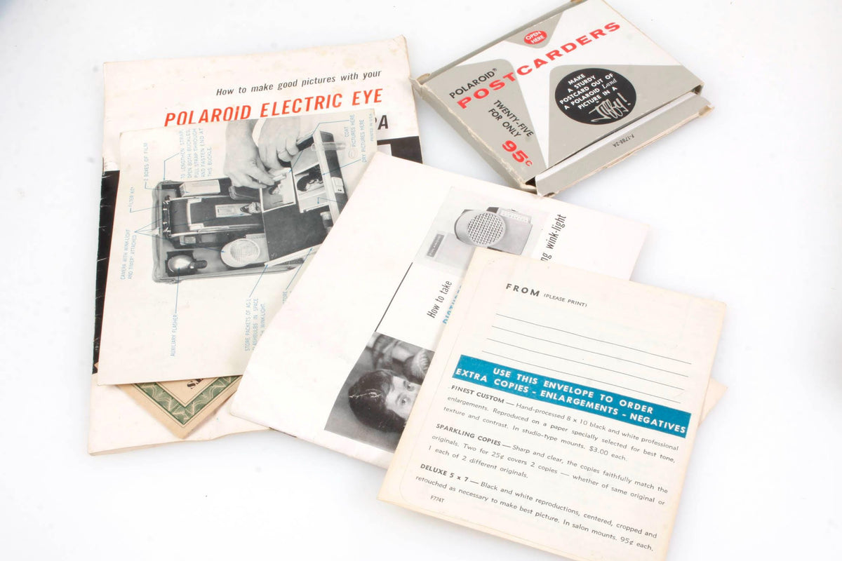1963 Polaroid 900 Land Camera and Case with All Original Contents