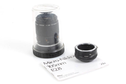 Nikon Nikkor 105mm f/2.8 Lens with M2 Extender and Manual