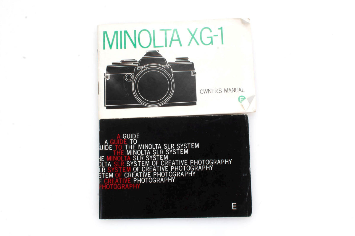 Minolta XG-1 Manual and SLR Guide Booklet