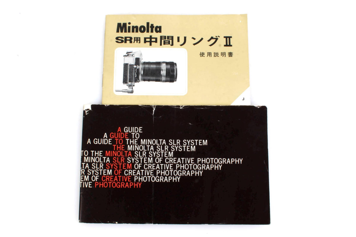 Minolta SRT101 Japanese Manual + SLR Guide Booklet