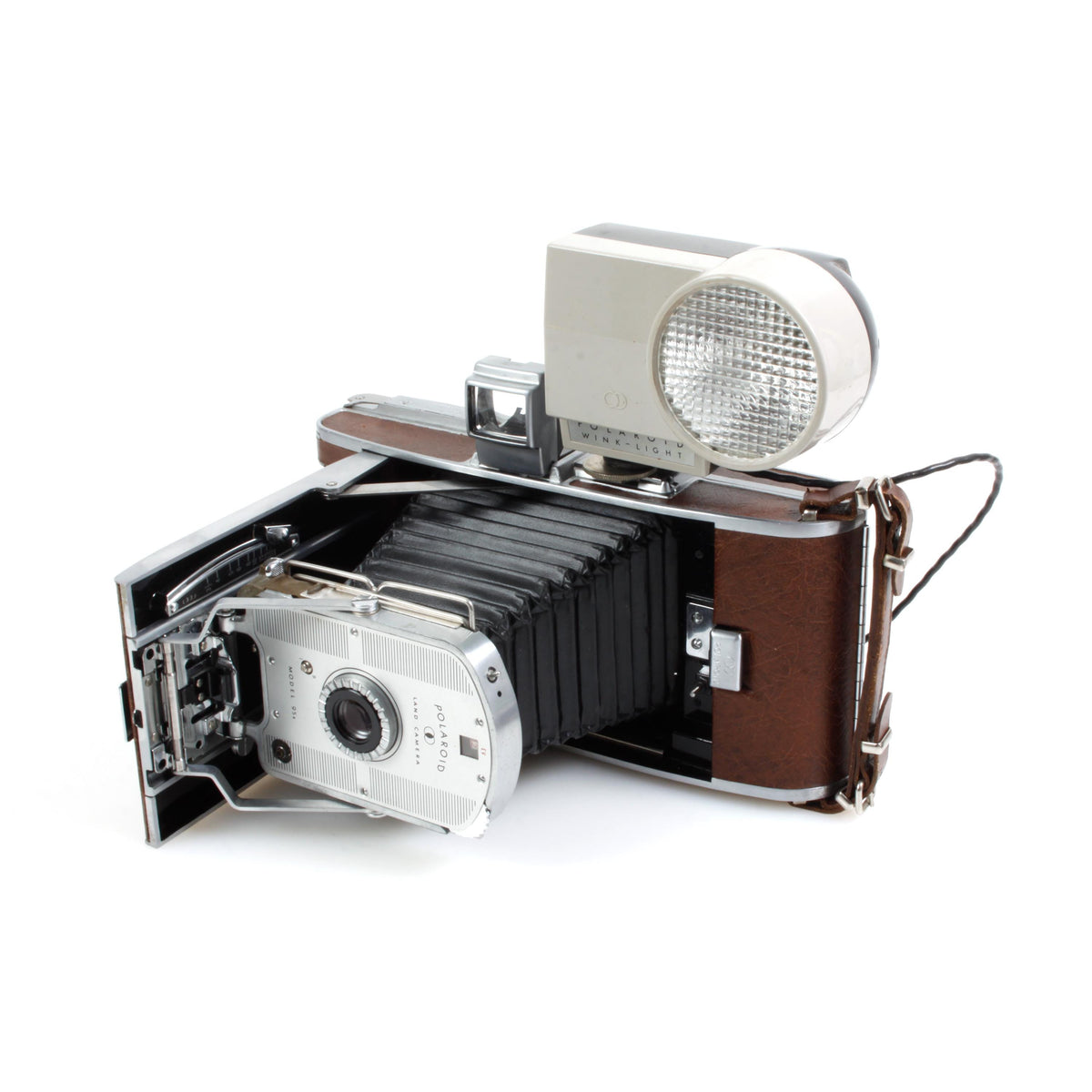 Vintage Polaroid 93B Camera Outfit with Case & Wink-Light Flash
