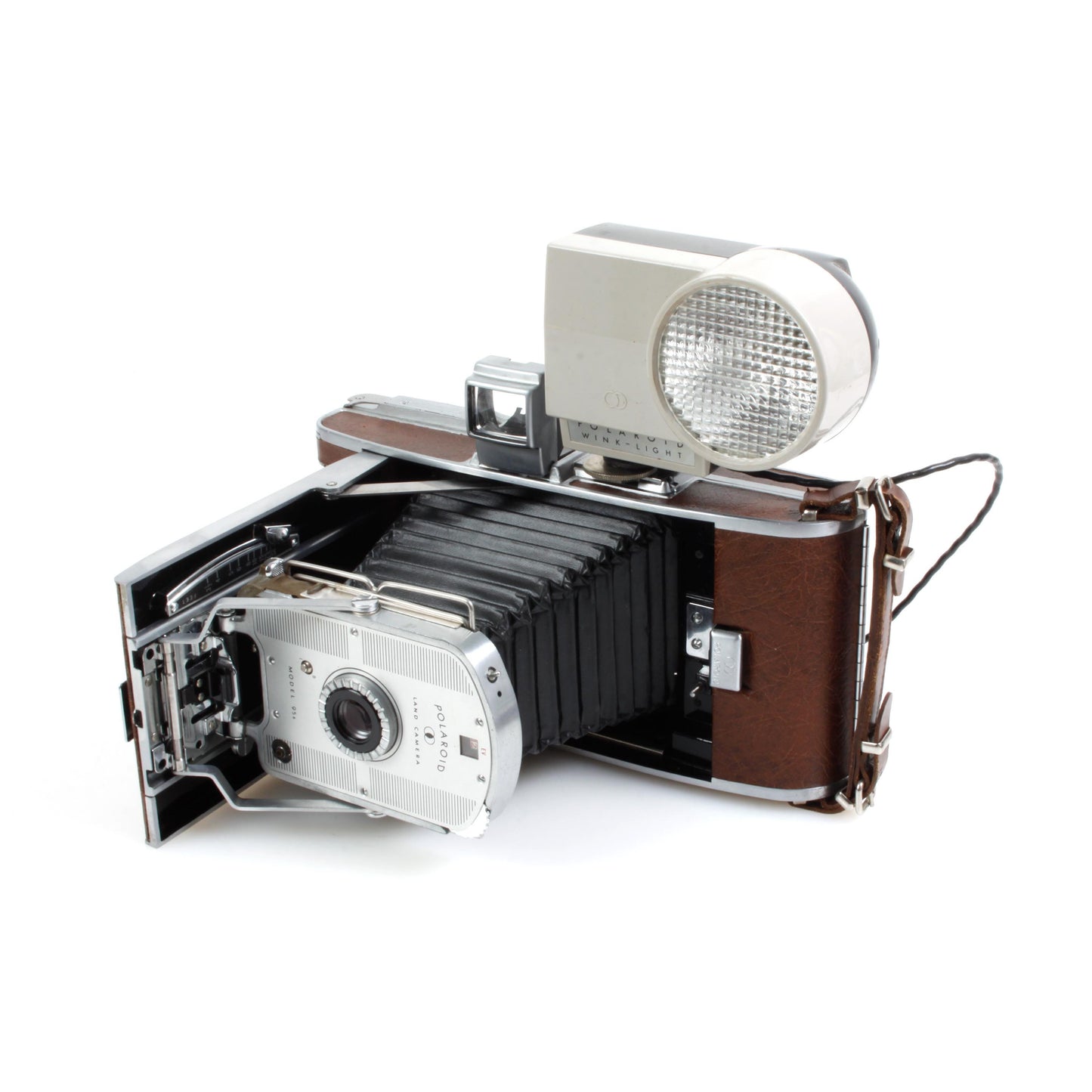 Vintage Polaroid 93B Camera Outfit with Case & Wink-Light Flash