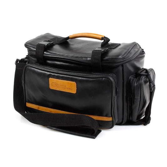 Vintage Black Leather Camera Bag Large