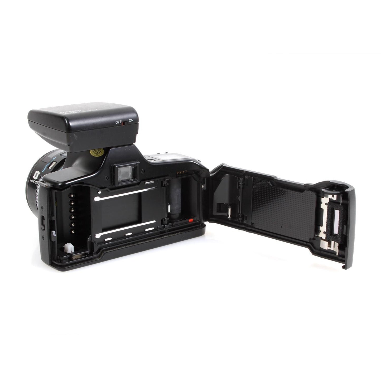 Minolta Maxxum 300i 35mm Film Camera with 35-70mm Lens & D 340i Flash Attachment
