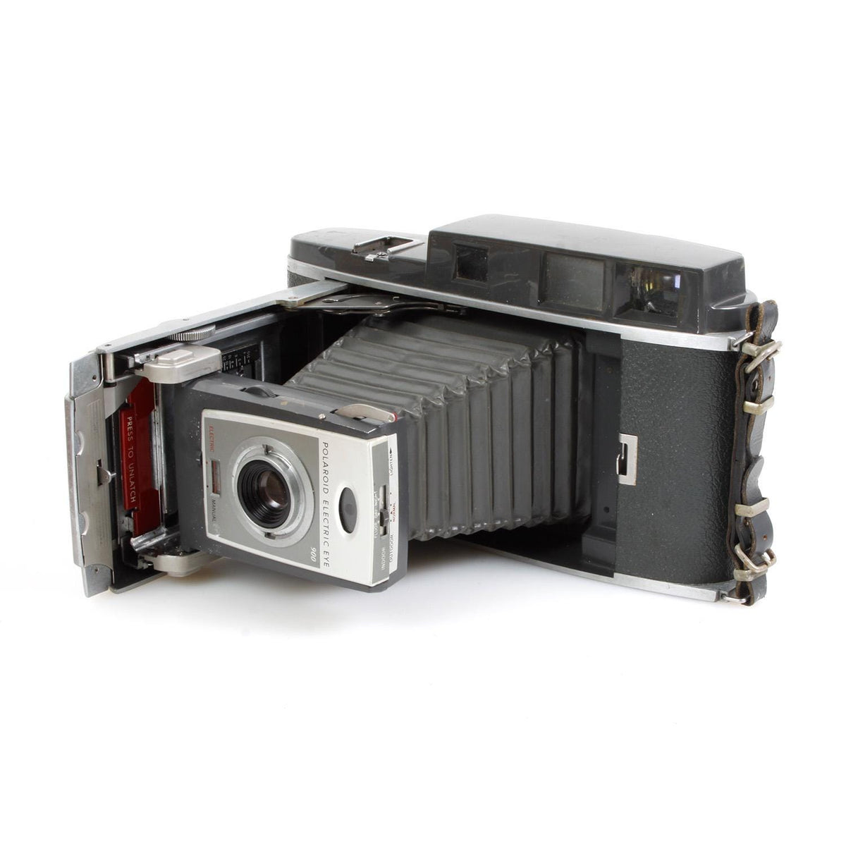 vintage Polaroid 900 Electric-Eye Land Camera Complete Outfit with Case Flash and Manuals