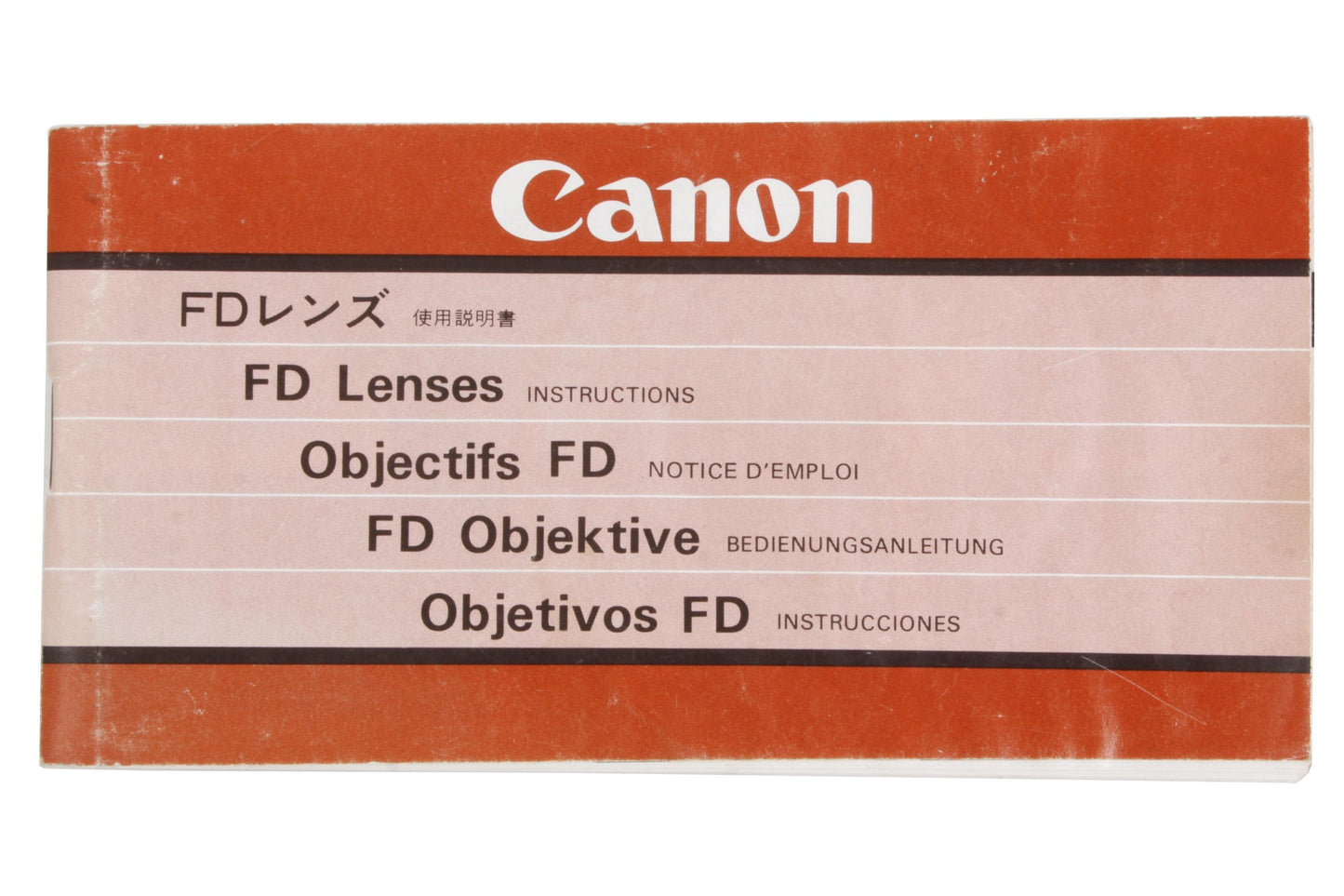 Canon FD Film Lenses Instructions