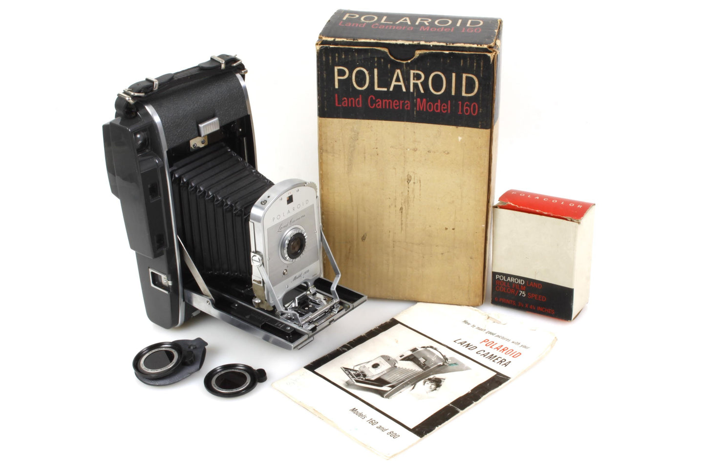 Vintage Polaroid Land Camera Model 160 with Box & Manual