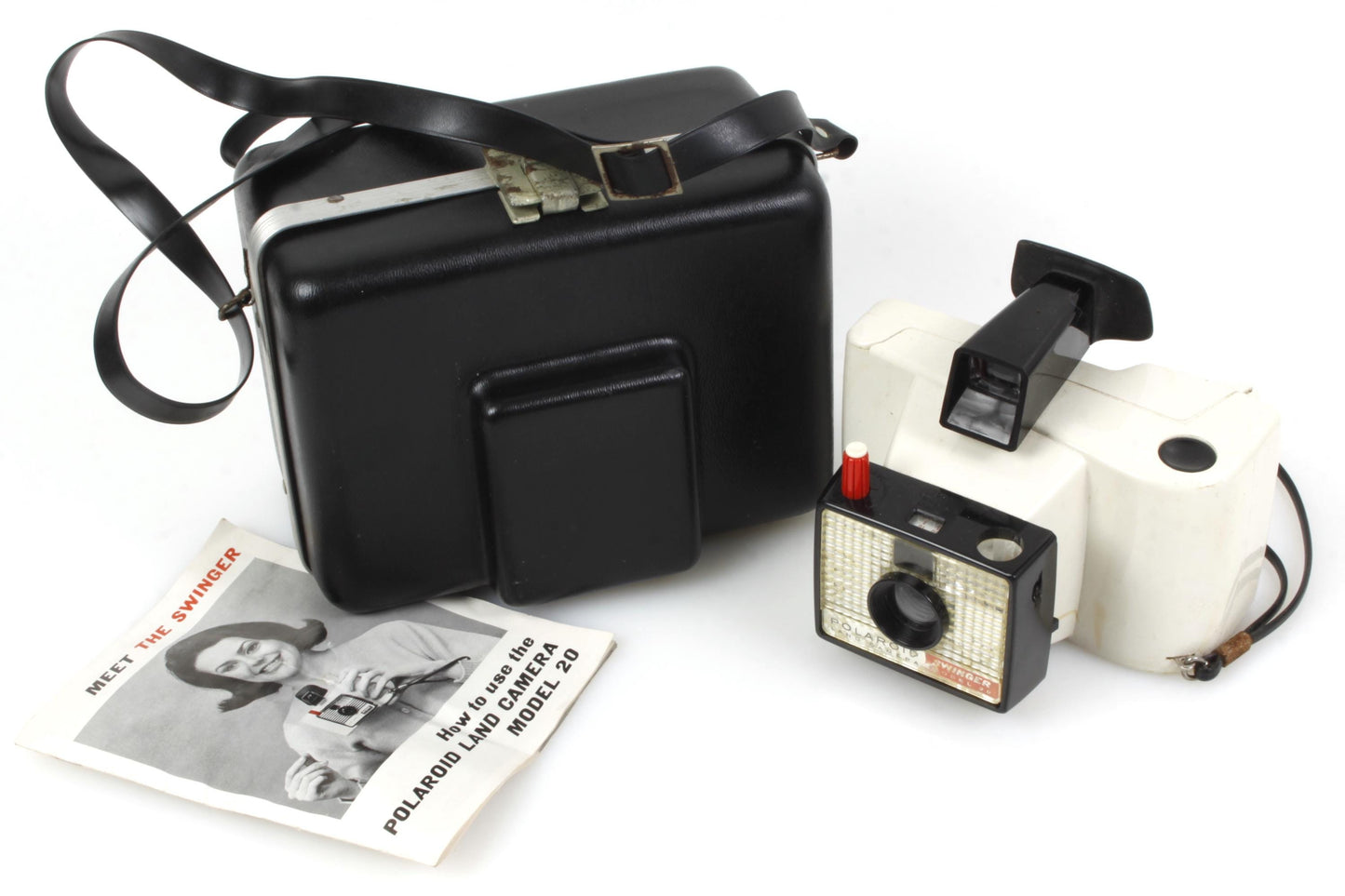 Polaroid Swinger Camera in Original Case w/ Manual