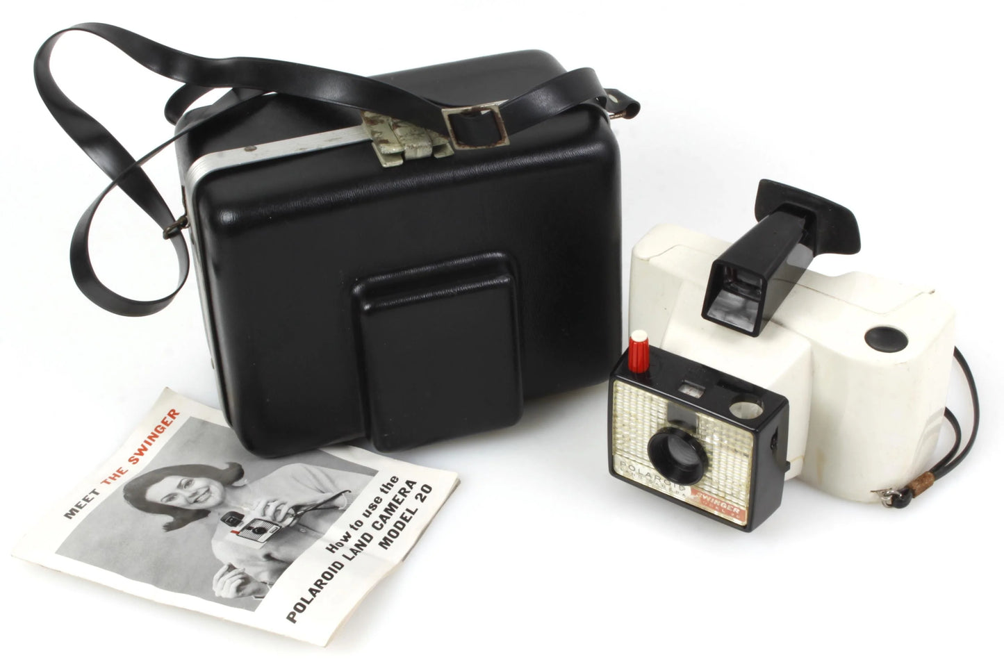 Polaroid Swinger Camera in Original Case w/ Manual