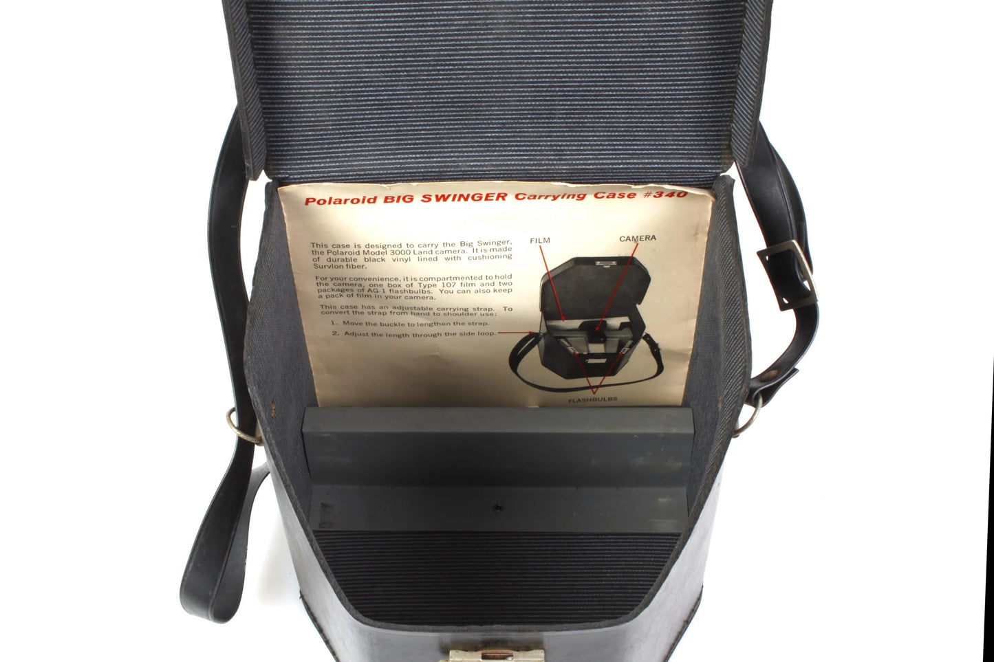 Vintage Polaroid Land Camera Big Swinger 3000 with Case