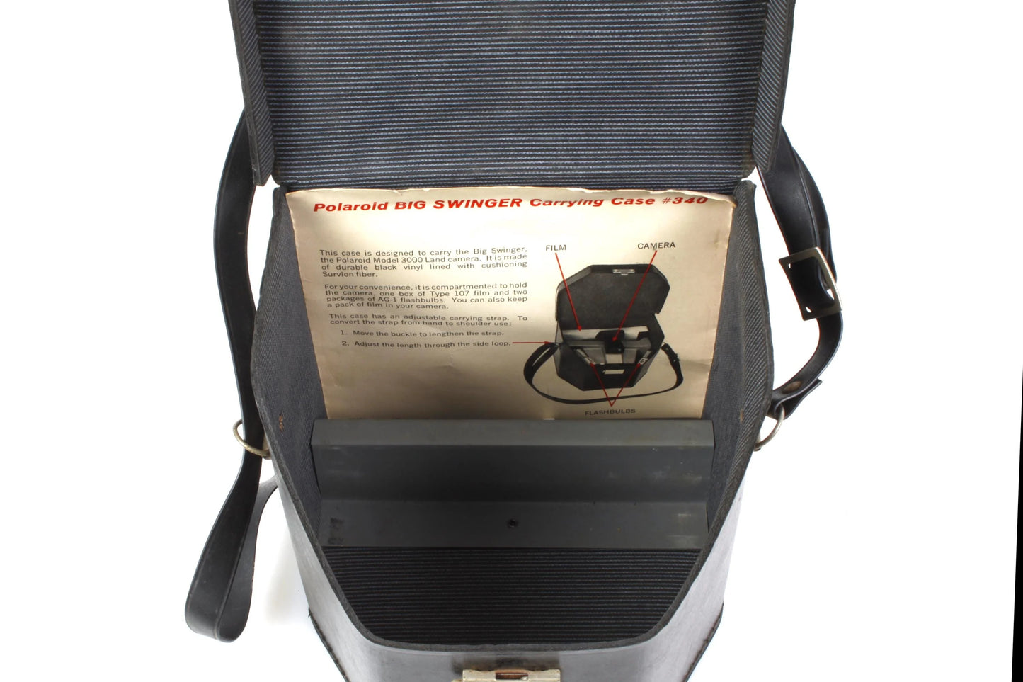 Vintage Polaroid Land Camera Big Swinger 3000 with Case