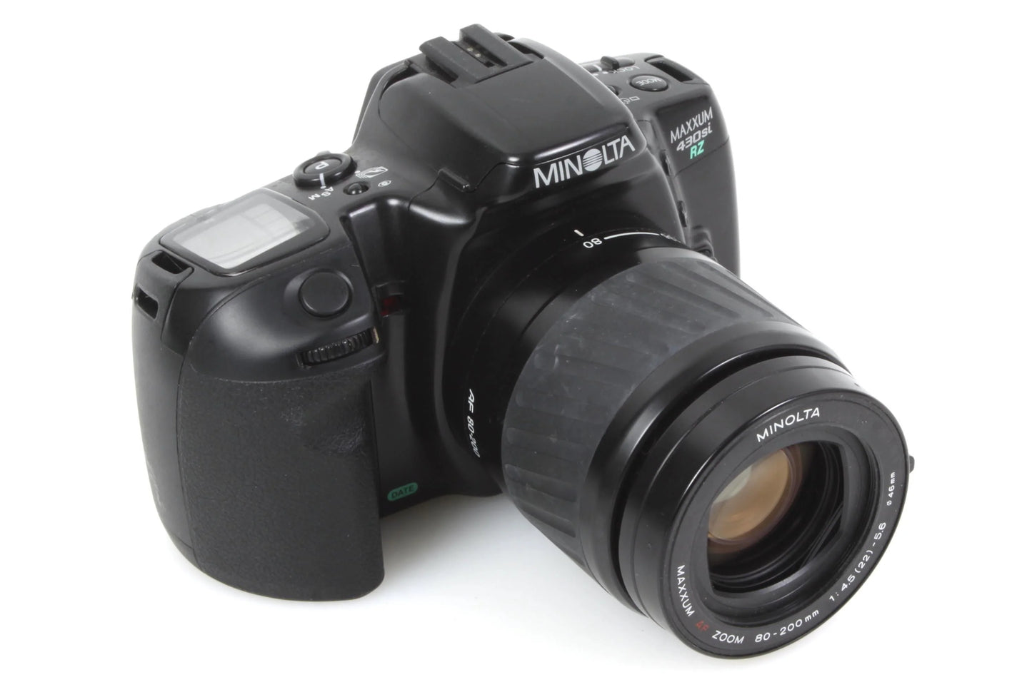 Minolta Film Camera w/ Telephoto Lens & Battery