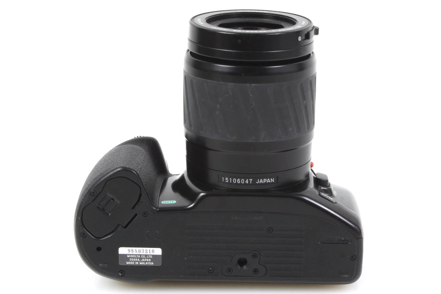 Minolta Film Camera w/ Telephoto Lens & Battery