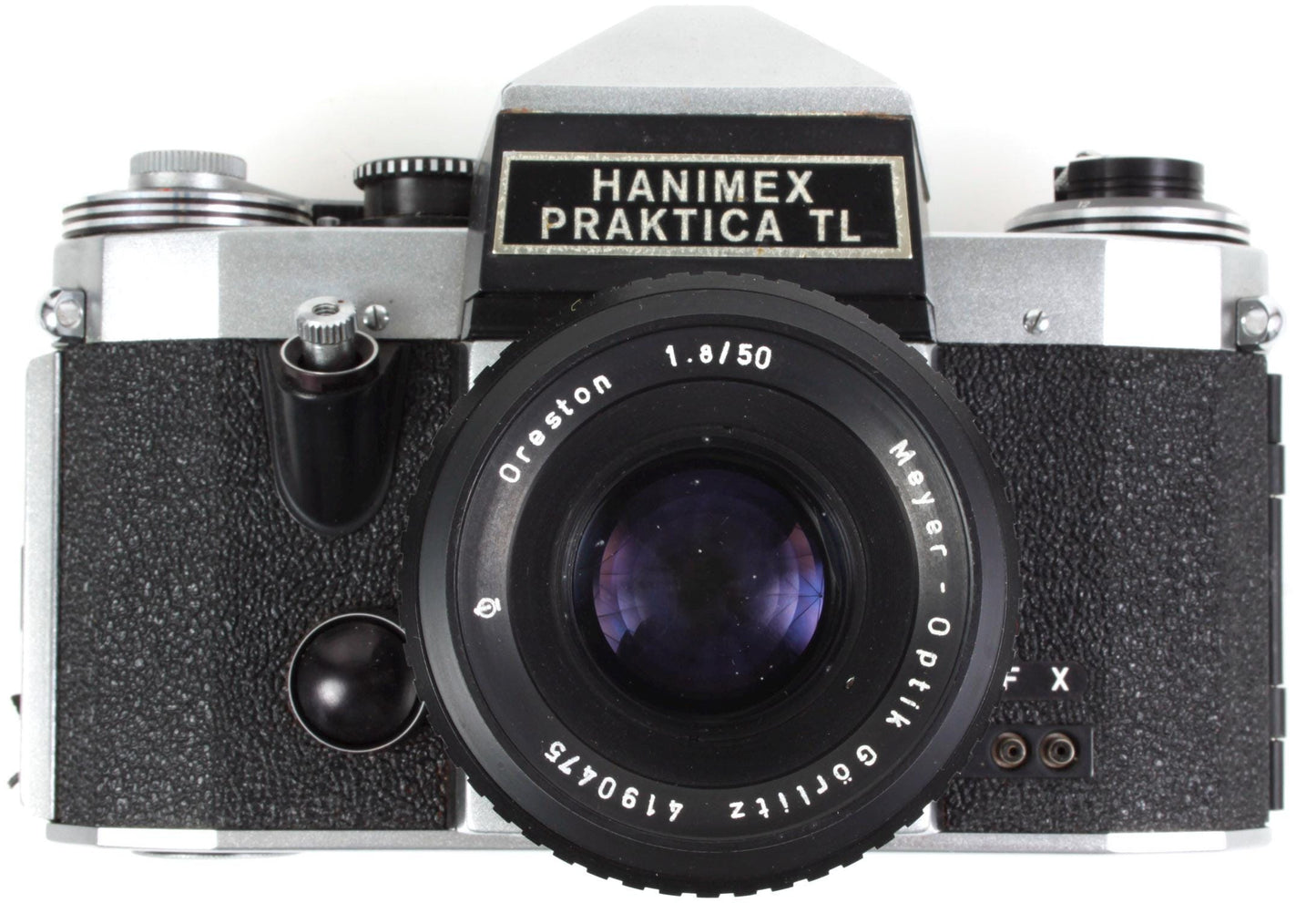 Vintage 35mm Film Praktica w/ 50mm f/1.8 Lens & Case TESTED