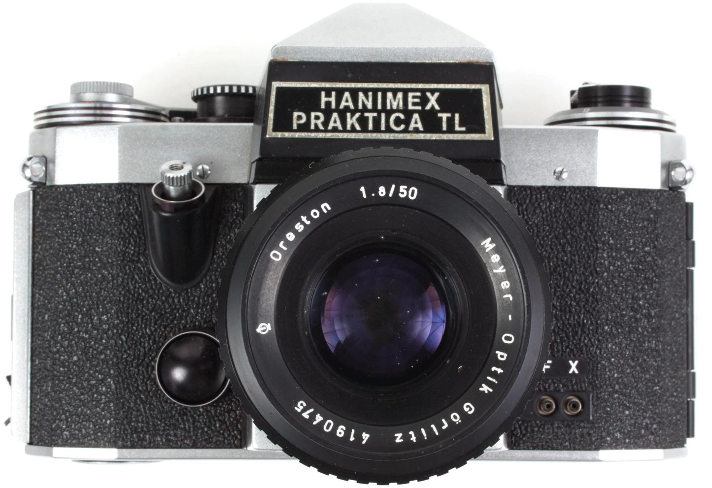 Vintage 35mm Film Praktica w/ 50mm f/1.8 Lens & Case TESTED